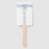 ブルーダイヤモンドハート結婚式 プログラム ハンドファン (裏面)