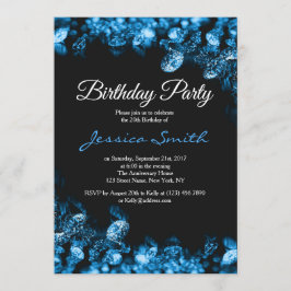 ブルーダイヤモンドバースデーパーティー招待状 招待状