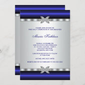 ブルーダイヤモンドホワイトガールズファースト聖餐式 招待状 (正面/裏面)