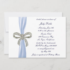 ブルーダイヤモンドボウブライダルシャワー招待 招待状