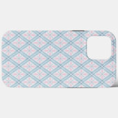 ブルーダイヤモンド幾何学模様 Case-Mate iPhoneケース (裏面 (横))