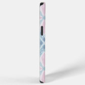 ブルーダイヤモンド幾何学模様 iPhoneケース (右側面)