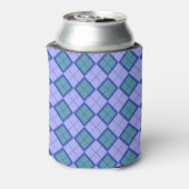 ブルーダイヤモンド柄チェックパターン 缶クーラー (缶裏面)