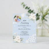 ブルーダイヤモンド花模様60結婚式招待状 (スタンド正面)