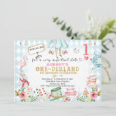 ブルーダイヤモンド金ゴールドアリス一面一誕生日I 招待状 (スタンド正面)