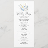 ブルーダスティージーディニティ・ワイルド・フローラ結婚ズ・フラット・プログラム プログラム (裏面)