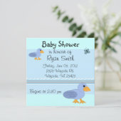 ブルーダックお洒落ス赤ちゃんシャワー 招待状 (スタンド正面)