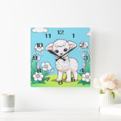 ブルーダックウォールクロック スクエア壁時計 (ホーム)