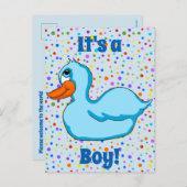 ブルーダックベビー発表はがき 案内ポストカード (正面/裏面)