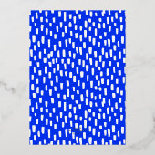 ブルーダッシュリーゴールデンホリデーパーティー金ゴールド 箔招待状 (裏面)