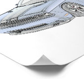 ブルーダッジチャレンジャーモパールマッスルカー ポスター (角)