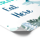 ブルーダノサファリカーニヴォールズ誕生日フードサイン ポスター (角)