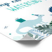 ブルーダノサファリ誕生日水遣いホールサイン ポスター (角)