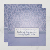 ブルーダフォーマルマ結婚スクの招待 招待状 (正面/裏面)