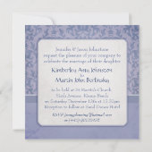 ブルーダフォーマルマ結婚スクの招待 招待状 (裏面)