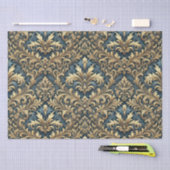 ブルーダマスクと金ゴールドパターン分離 薄葉紙 (クラフト)