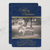 ブルーダマスクのクリスマスフォトカード シーズンカード (正面/裏面)