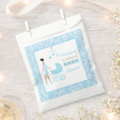 ブルーダマスクアフリカ系アメリカ人女性赤ちゃんシャワー フェイバーバッグ (クリップ留めされた状態)