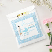 ブルーダマスクアフリカ系アメリカ人女性赤ちゃんシャワー フェイバーバッグ (封をした状態)