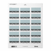 ブルーダマスクウェディング住所 シール (フルシート)