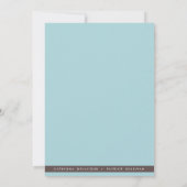 ブルーダマスクエレガントフォトリハーサルディナー招待状 招待状 (裏面)