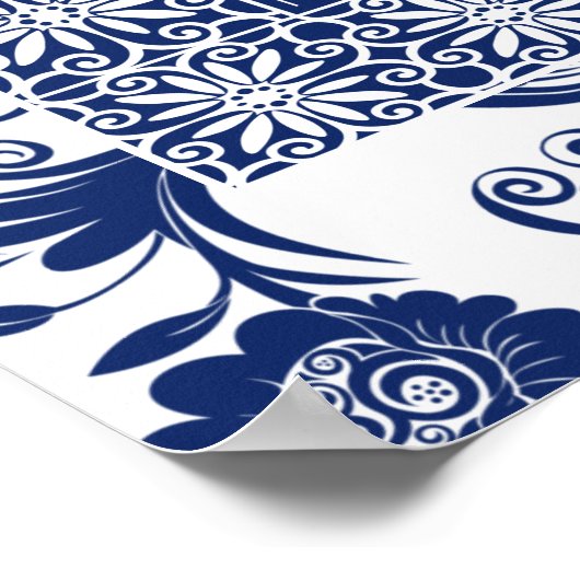 ブルーダマスクギクレアートへの感謝の祈りの言葉 ポスター (角)