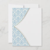 ブルーダマスククロスボーイバプティスマ《キリスト教》洗礼式や命名式 招待状 (裏面)