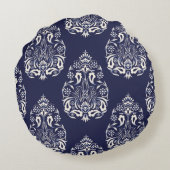 ブルーダマスクシームレスパターン要素 ラウンドクッション (裏面)