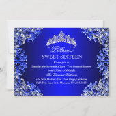 ブルーダマスクティアラスウィート16招待状 招待状 (正面)