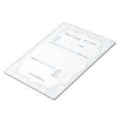 ブルーダマスクテーマ注文型枠と請求書メモ帳 ノートパッド (アングル)