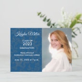 ブルーダマスクフォーマル卒業発表 案内状 (スタンド正面)