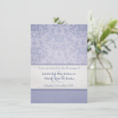 ブルーダマスクフォーマル結婚式招待状 招待状 (スタンド正面)