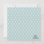 ブルーダマスクブライダルシャワー招待状 招待状 (裏面)