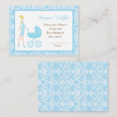 ブルーダマスクブロンド女性赤ちゃんシャワー エンクロージャーカード (正面/裏面)