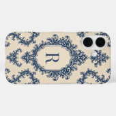 ブルーダマスクモノグラム オーダーメイド Case-Mate iPhoneケース (裏面 (横))