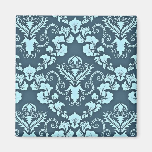 ブルーダマスクヴィンテージパターン マグネット (正面)