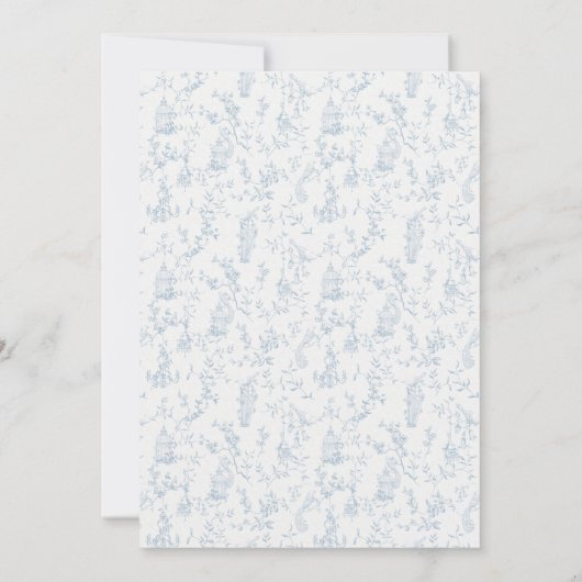 ブルーダマスク付き男の子の赤ちゃんシャワー招待状 招待状 (裏面)