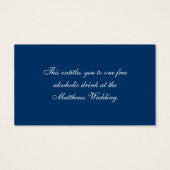 ブルーダマスク写真結婚のドリンク券 (裏面)