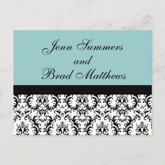 ブルーダマスク日付ポストカードの保存 案内ポストカード (正面)