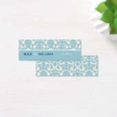 ブルーダマスク結婚式メッセージカード (デスク)