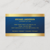 ブルーダマスク金ゴールドジャスティススケール弁護士弁護士 名刺 (裏面)