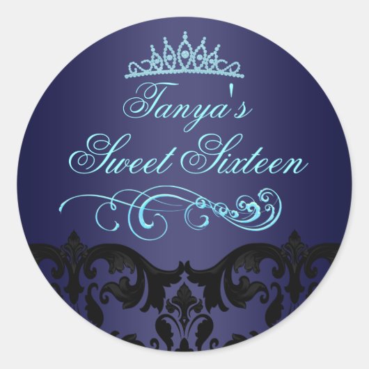 ブルーダマスク&スワールスウィート16エンベロープシール/シール ラウンドシール (正面)