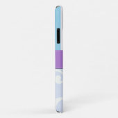 ブルーダマスク,ブルーストライプストライプの,モノグラム Case-Mate iPhoneケース (裏面/右)