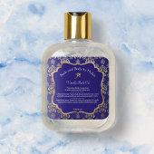 ブルーダマスク&金ゴールドフォイル石鹸の化粧品ラベル – 1 スクエアシール