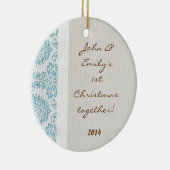 ブルーダマスレースプリントパーソナライズされた名オーナメント セラミックオーナメント (右)