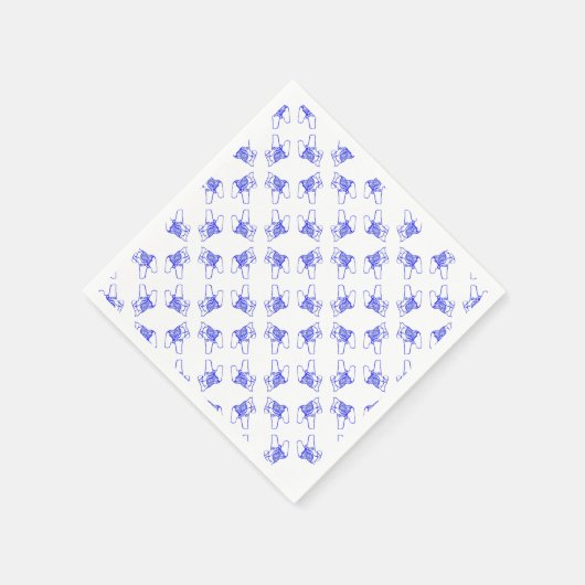 ブルーダラウズ スタンダードカクテルナプキン (角)