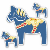 ブルーダラホースステッカー シール (正面)