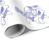 ブルーダラホースラッピング紙 ラッピングペーパー (ロールコーナー)