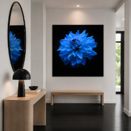 ブルーダリアの花のキャンバスウォールアート キャンバスプリント