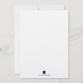 ブルーダリアシンプルエレガンス結婚式招待状 招待状 (裏面)